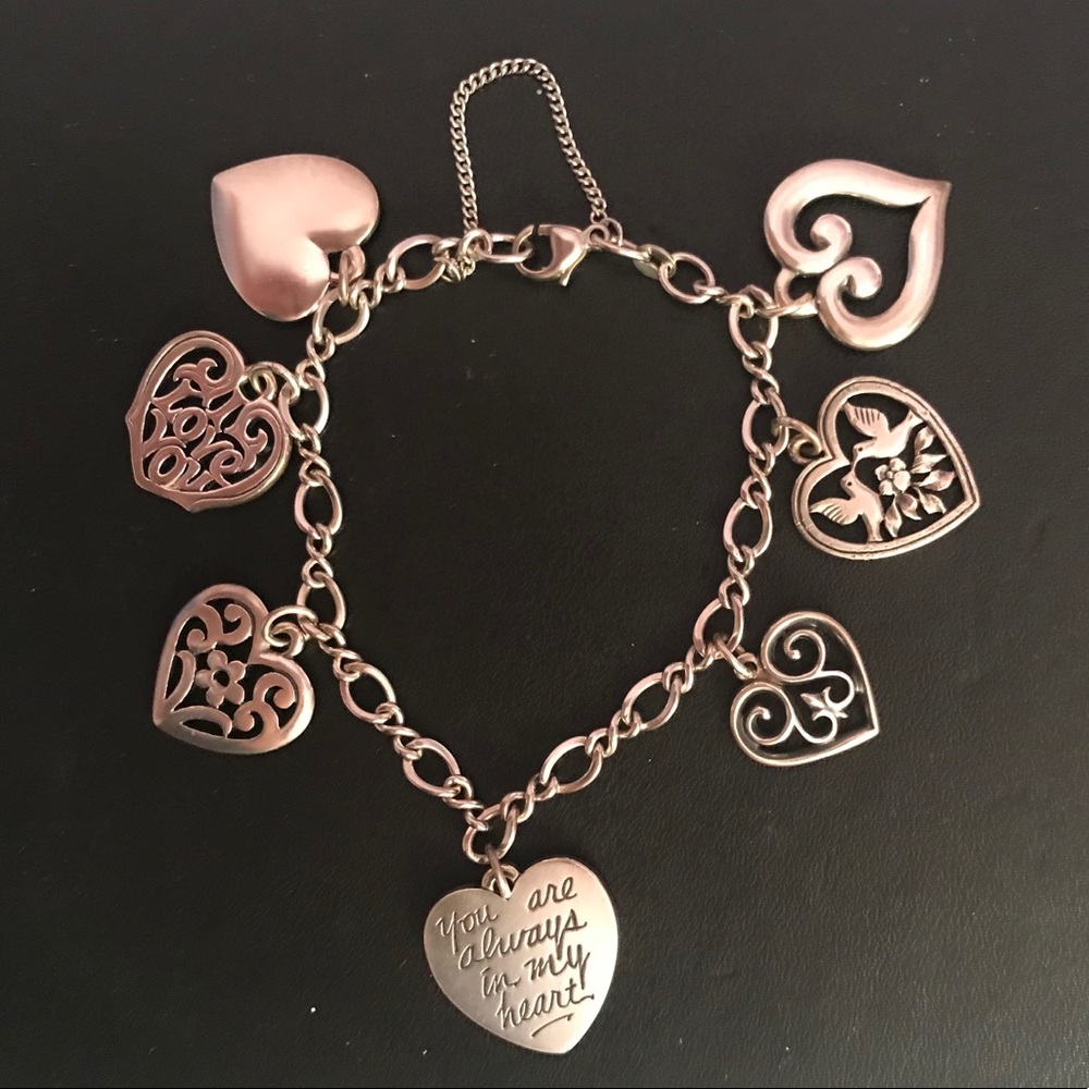 James Avery RETIRED Heart Charm Bracelet